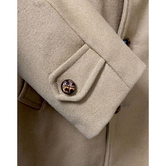 Vintage Lakeland Camel Tan Wool Blend Faux Sherpa Collar Lined Rancher Jacket 42 - Picture 11 of 12